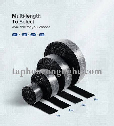 Ugreen 40356 5M Black Velcro Cable Organizer Black LP124 30040356